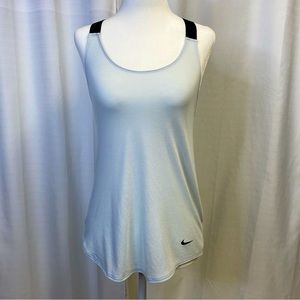Nike Tank top Light blue with cris cross black straps  Size Small
